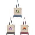 Quebec - 5 oz. Two-Tone Recycled Cotton Tote - Heat Transfer