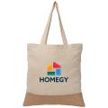 Rio™ Tote Bag - 5 oz. Recycled Cotton Blend with Jute - Heat Transfer