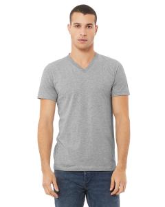 Unisex CVC Jersey V-Neck T-Shirt
