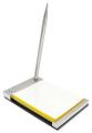 Silver Tone Notepad Desk Set w/Presentation Box