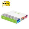 Post-it® Custom Printed Notes Slim-Cube 3-3/8" x 3-3/8" x 1/2" - Slim Cube / 4-color process, different design each side (4 designs total!)