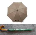 27''auto Open Wooden Hook Handle Umbrella