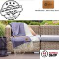 24 Hr Express Ship - Denim Beachy Cottage Blanket, 50x60, with Lasered logo patch, NO SETUP CHARGE